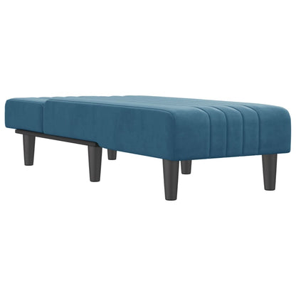 Chaise Longue in Velluto Blu