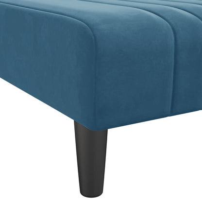 Chaise Longue in Velluto Blu