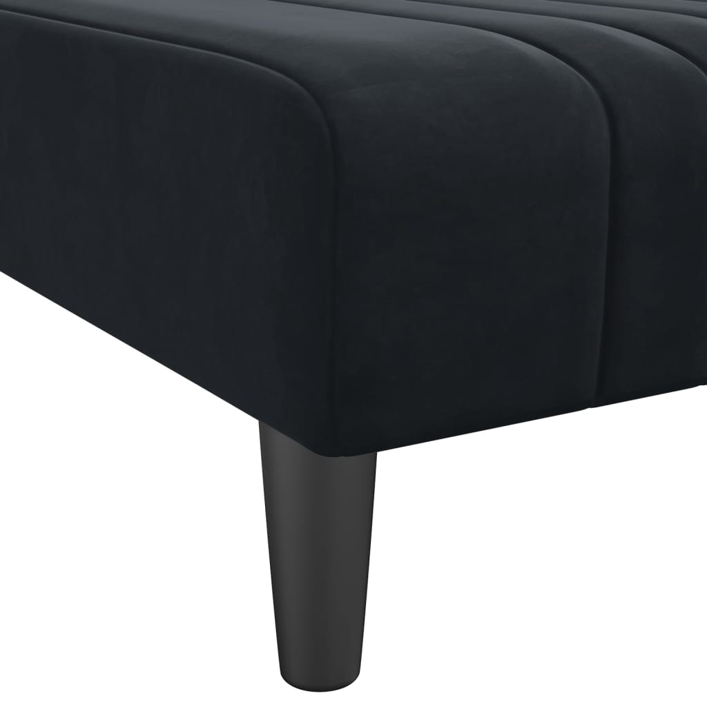 Chaise Longue in Velluto Nero