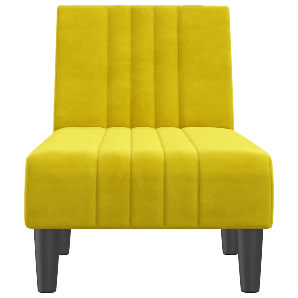 Chaise Longue in Velluto Giallo