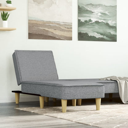 Chaise Longue in Tessuto Grigio Chiaro