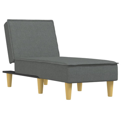 Chaise Longue in Tessuto Grigio Scuro