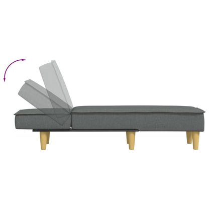 Chaise Longue in Tessuto Grigio Scuro