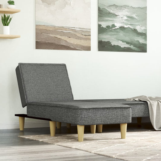 Chaise Longue in Tessuto Grigio Scuro