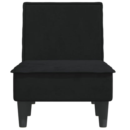 Chaise Longue in Velluto Nero