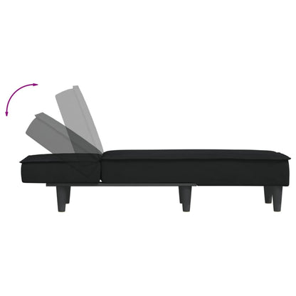 Chaise Longue in Velluto Nero