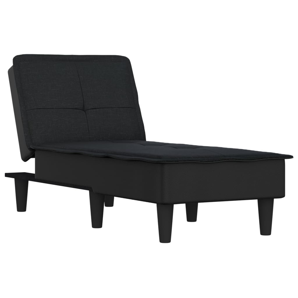 Chaise Longue in Tessuto Nero