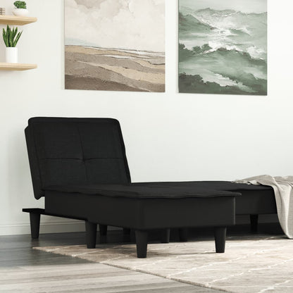 Chaise Longue in Tessuto Nero