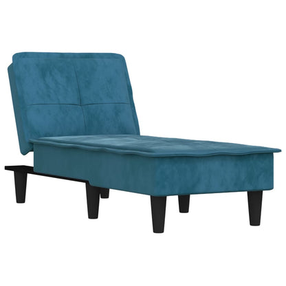 Chaise Longue in Velluto Blu