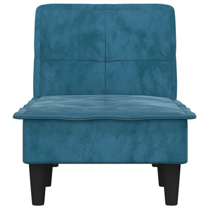 Chaise Longue in Velluto Blu