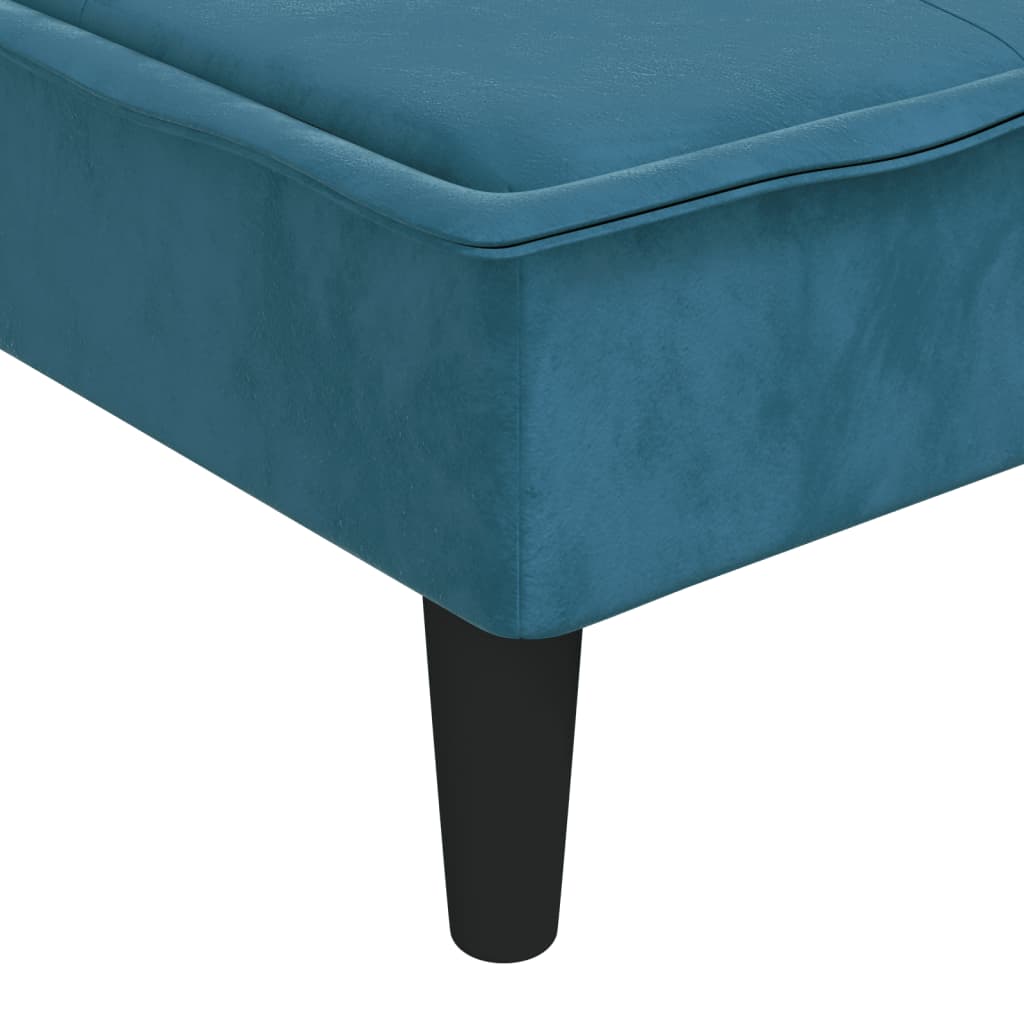 Chaise Longue in Velluto Blu