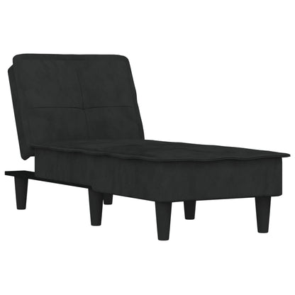 Chaise Longue in Velluto Nero