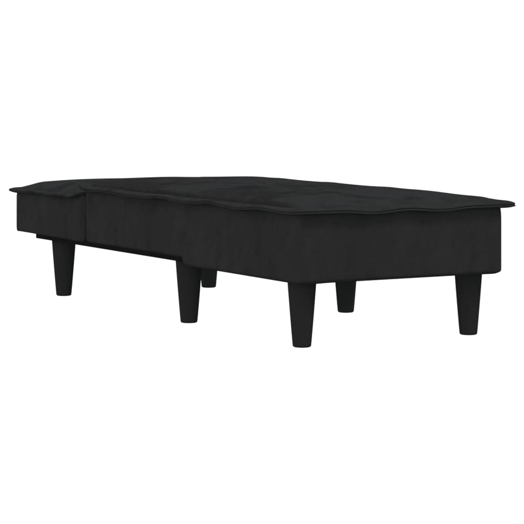 Chaise Longue in Velluto Nero