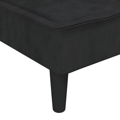 Chaise Longue in Velluto Nero