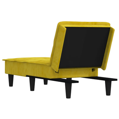 Chaise Longue in Velluto Giallo