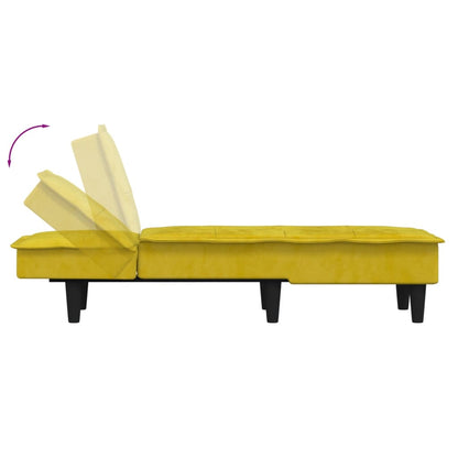 Chaise Longue in Velluto Giallo