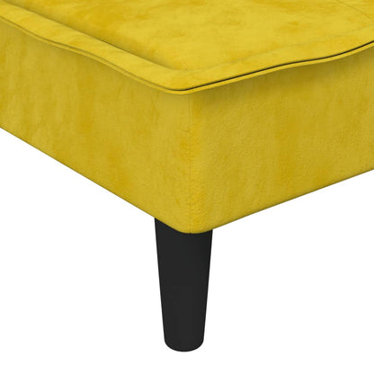 Chaise Longue in Velluto Giallo