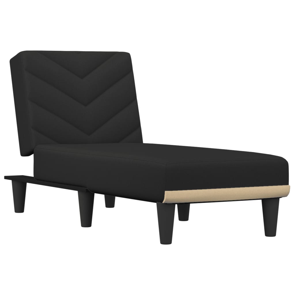 Chaise Longue in Tessuto Nero