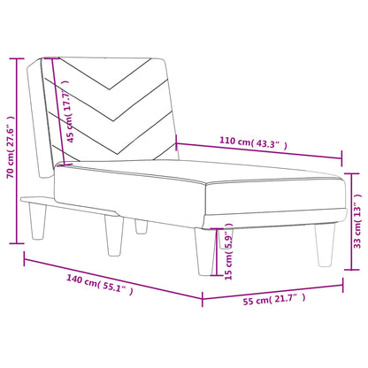 Chaise Longue in Tessuto Nero