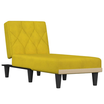 Chaise Longue in Velluto Giallo