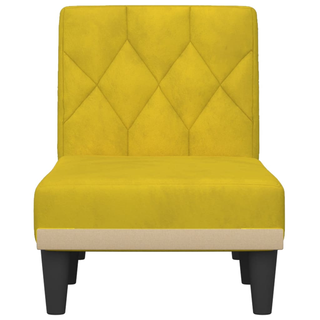 Chaise Longue in Velluto Giallo