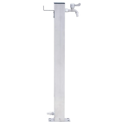 Colonna d'Acqua da Giardino 40 cm Acciaio Inox Quadrato - homemem39