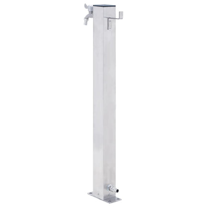 Colonna d'Acqua da Giardino 40 cm Acciaio Inox Quadrato - homemem39