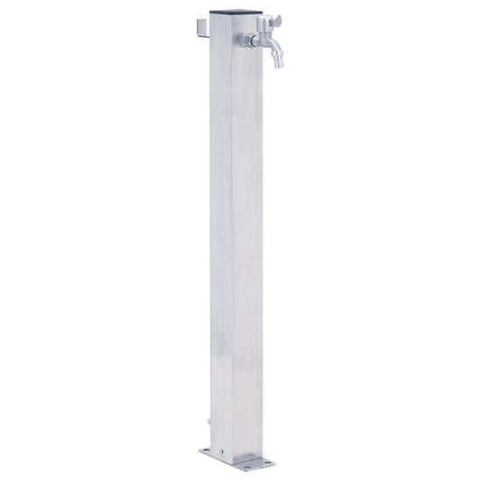 Colonna d'Acqua da Giardino 60 cm Acciaio Inox Quadrato - homemem39