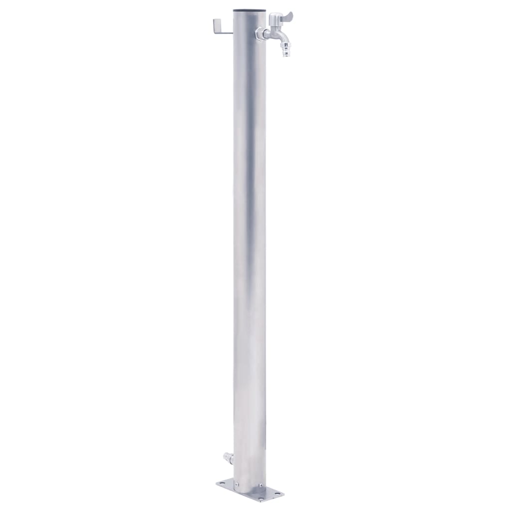 Colonna d'Acqua da Giardino 40 cm Acciaio Inox Rotonda - homemem39