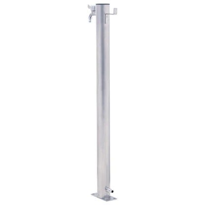 Colonna d'Acqua da Giardino 40 cm Acciaio Inox Rotonda - homemem39