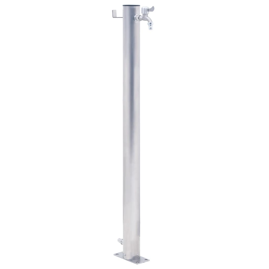 Colonna d'Acqua da Giardino 60 cm Acciaio Inox Rotonda - homemem39