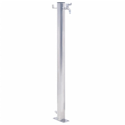 Colonna d'Acqua da Giardino 80 cm Acciaio Inox Rotonda - homemem39