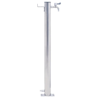 Colonna d'Acqua da Giardino 80 cm Acciaio Inox Rotonda - homemem39