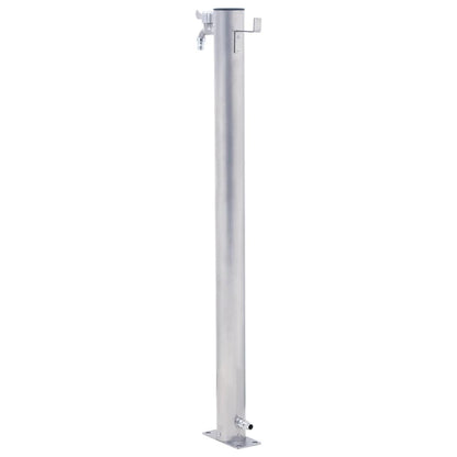 Colonna d'Acqua da Giardino 100 cm Acciaio Inox Rotonda - homemem39