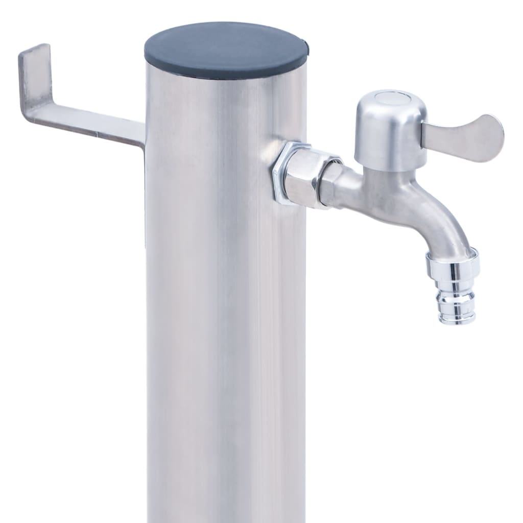 Colonna d'Acqua da Giardino 100 cm Acciaio Inox Rotonda - homemem39