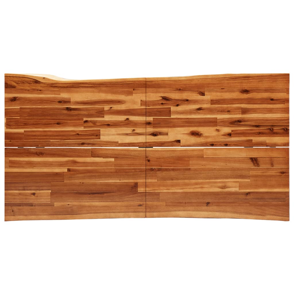 Set da Pranzo 3 pz con Bordi Vivi in Legno Massello di Acacia - homemem39