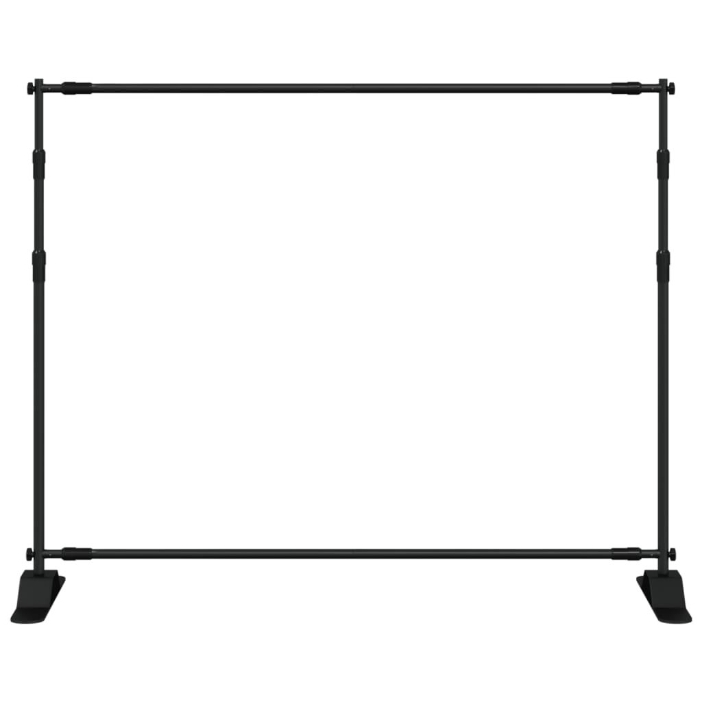 Supporti per Fondali 2 pz Neri 254x243 cm in Acciaio - homemem39