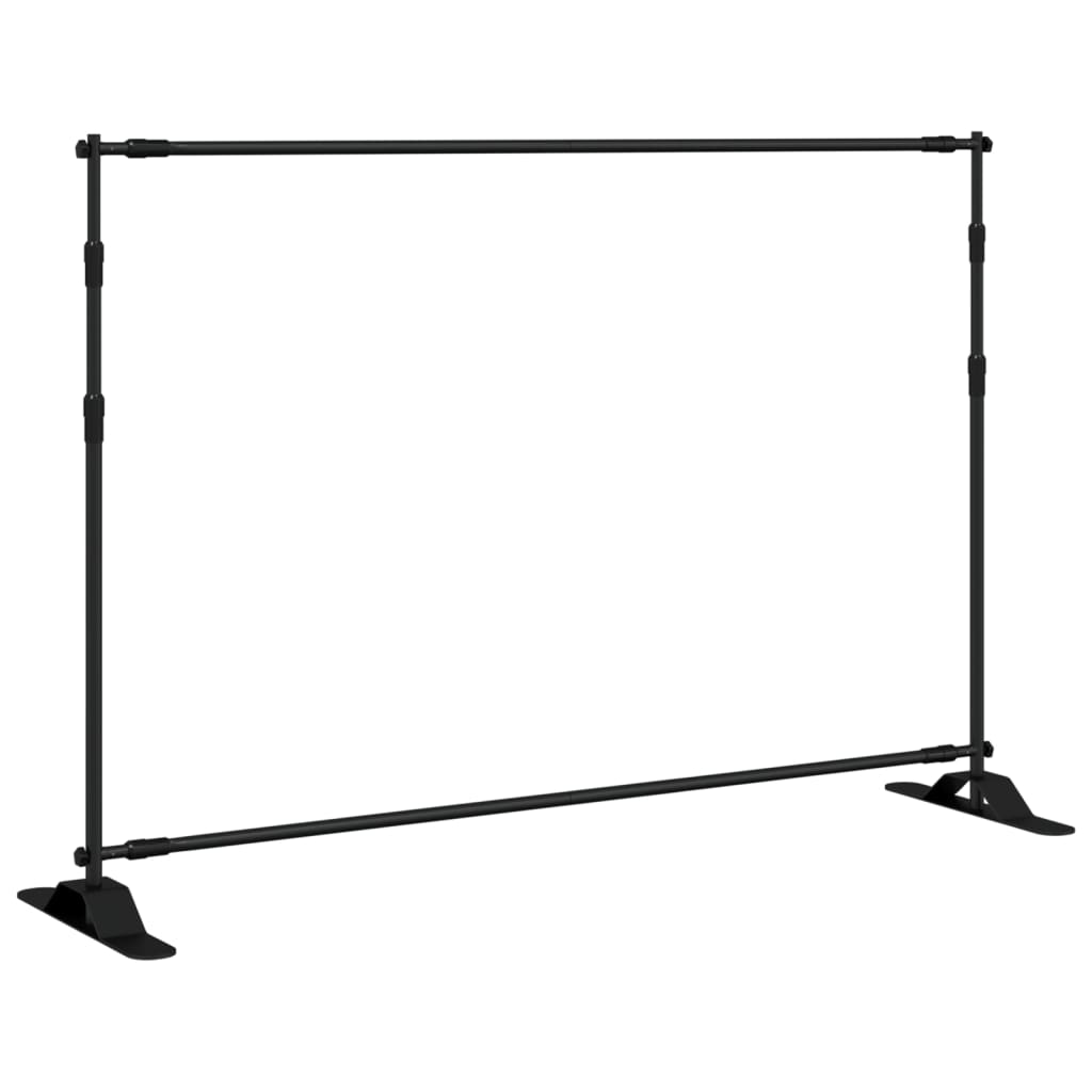 Supporti per Fondali 2 pz Neri 305x243 cm in Acciaio - homemem39