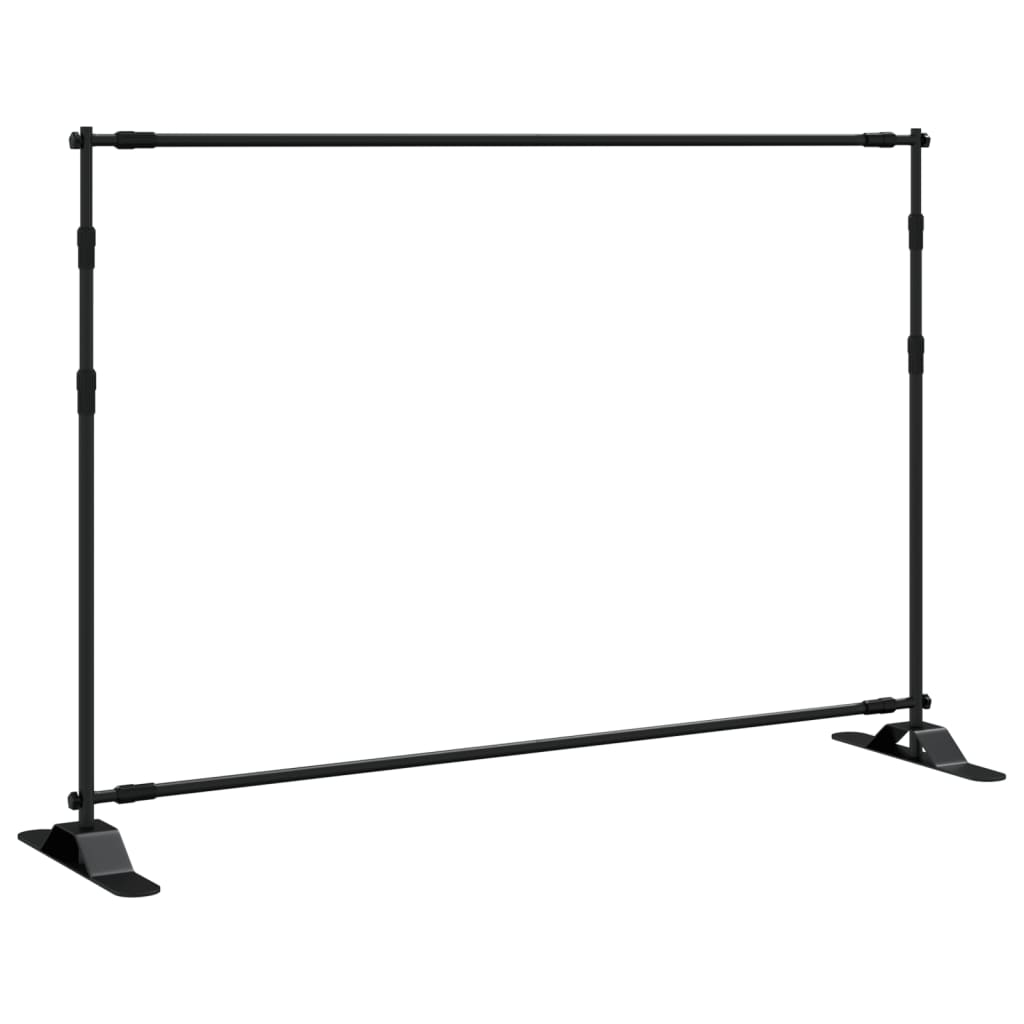 Supporti per Fondali 2 pz Neri 305x243 cm in Acciaio - homemem39