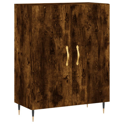 Credenza Rovere Fumo 69,5x34x90 cm in Legno Multistrato