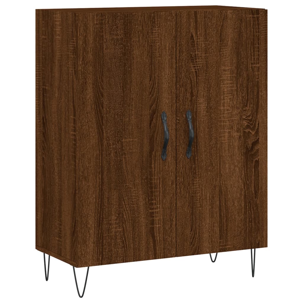 Credenza Rovere Marrone 69,5x34x90 cm in Legno Multistrato - homemem39