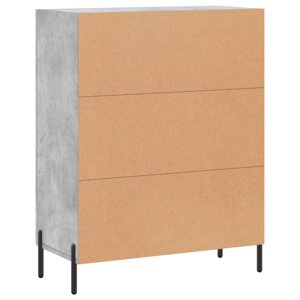 Credenza Grigio Cemento 69,5x34x90 cm in Legno Multistrato