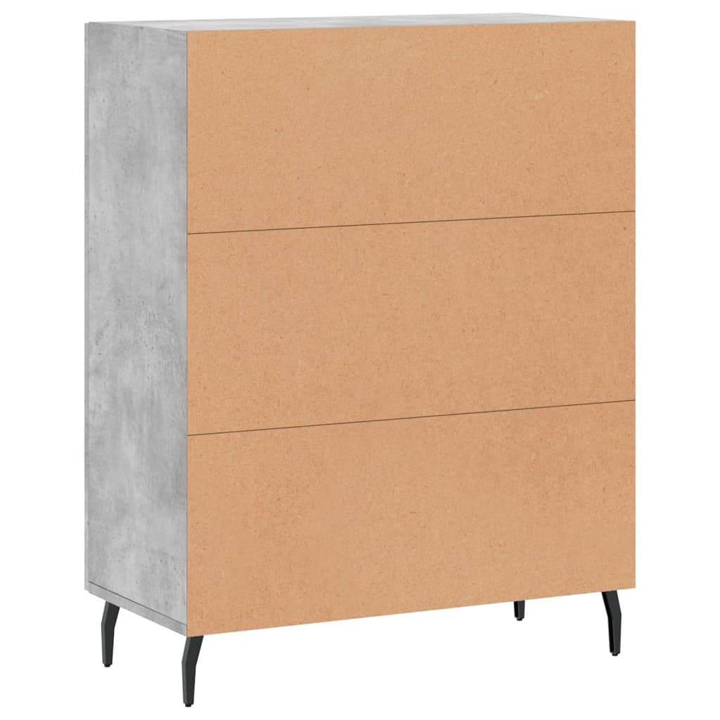 Credenza Grigio Cemento 69,5x34x90 cm in Legno Multistrato - homemem39