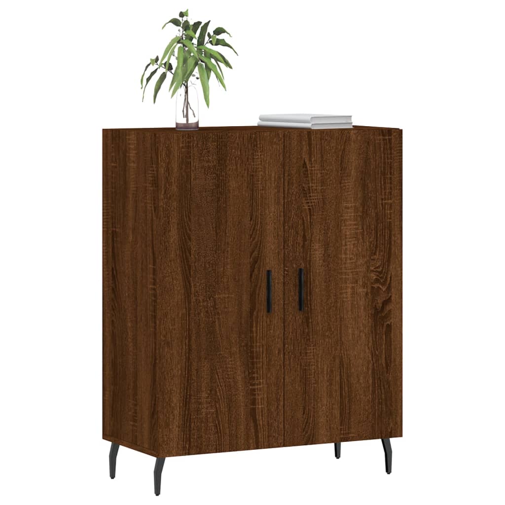 Credenza Rovere Marrone 69,5x34x90 cm in Legno Multistrato