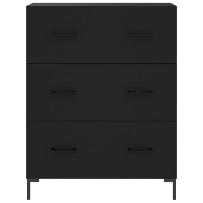 Credenza Nera 69,5x34x90 cm in Legno Multistrato