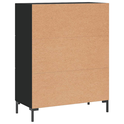 Credenza Nera 69,5x34x90 cm in Legno Multistrato