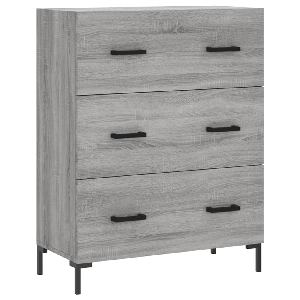 Credenza Grigio Sonoma 69,5x34x90 cm in Legno Multistrato - homemem39