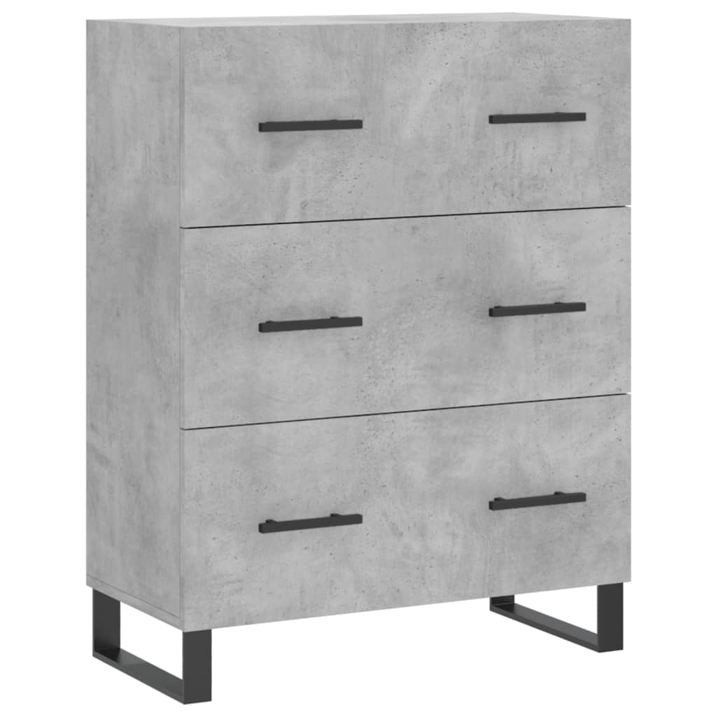 Credenza Grigio Cemento 69,5x34x90 cm in Legno Multistrato - homemem39