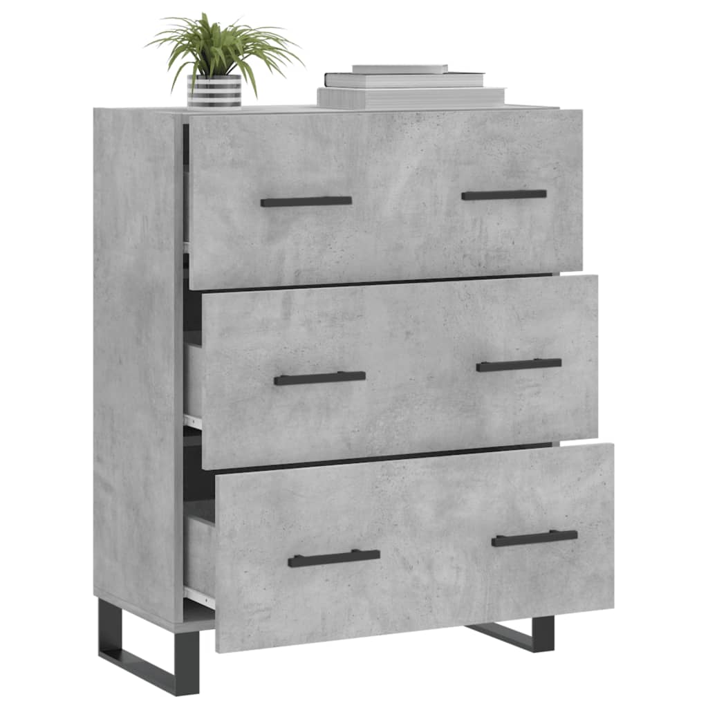 Credenza Grigio Cemento 69,5x34x90 cm in Legno Multistrato - homemem39