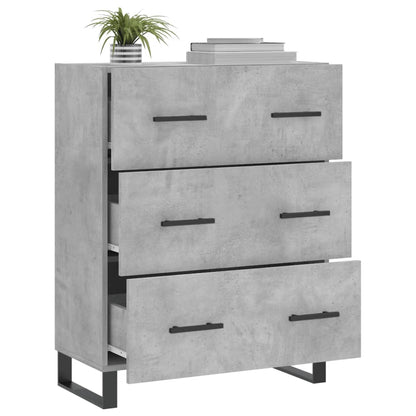 Credenza Grigio Cemento 69,5x34x90 cm in Legno Multistrato